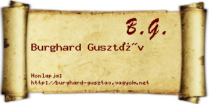 Burghard Gusztáv névjegykártya